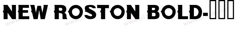 NEW ROSTON BOLD字体转换